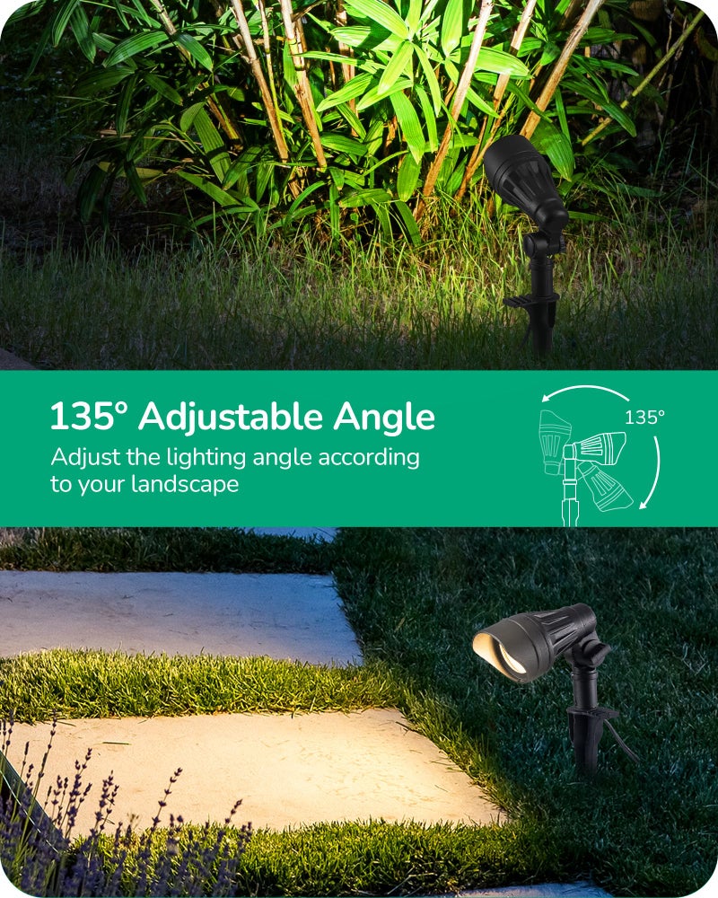 EDISHINE Low Voltage LED Landscape Lights with 35Â° Beam Angle, 3.2W 240LM 3000K Outdoor Landscape Lighting, CRI 80, Waterproof SpotLights for Trees, House, Yard, Garden, ETL Listed, 4 Pack - Image 3