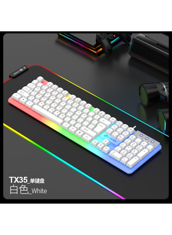 Gtx350 Wired Luminous Keyboard And Mouse Set Russian Arabic Luminous Mechanical Feel Gaming Computer