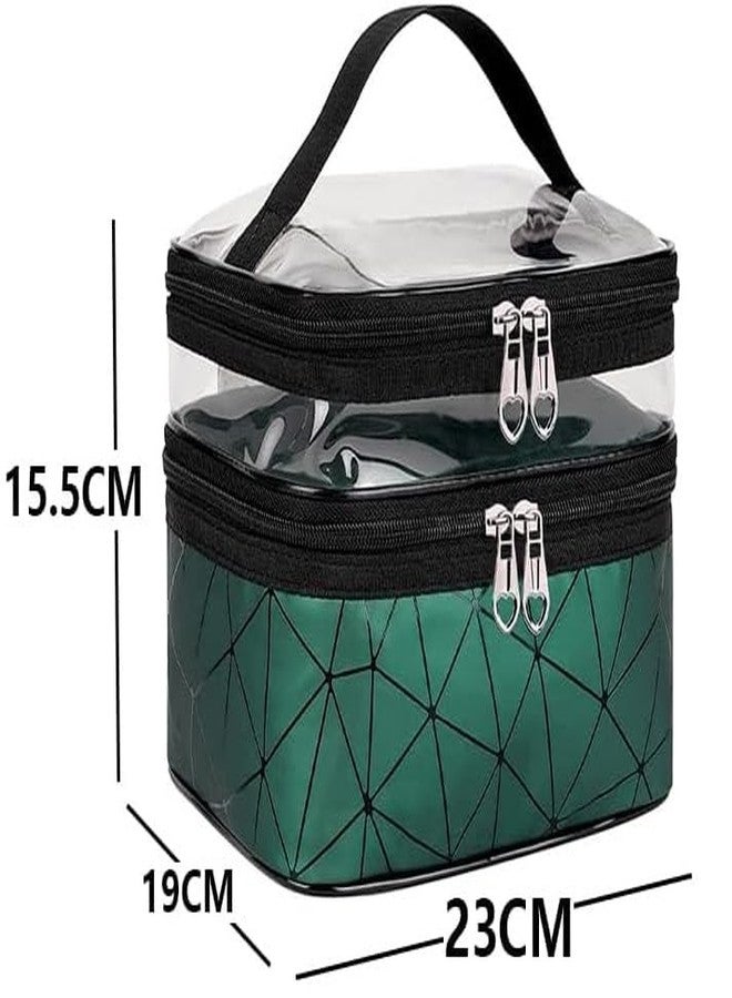 WISHBONE WASH BAG L Premium Faux Leather Makeup Pouch for Women | Waterproof PVC Cosmetic Bags for Girls | Toiletry Storage Wash Bag | Travel Organizer for Bath Accessories & Grooming Kit - Image 2