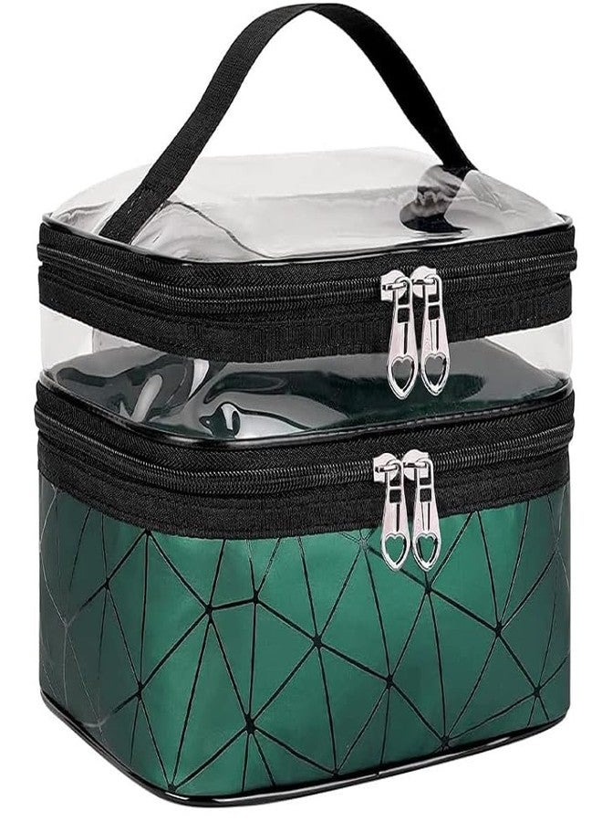 WISHBONE WASH BAG L Premium Faux Leather Makeup Pouch for Women | Waterproof PVC Cosmetic Bags for Girls | Toiletry Storage Wash Bag | Travel Organizer for Bath Accessories & Grooming Kit - Image 1