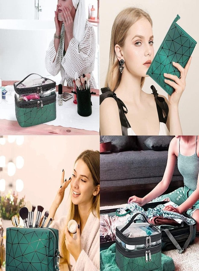 WISHBONE WASH BAG L Premium Faux Leather Makeup Pouch for Women | Waterproof PVC Cosmetic Bags for Girls | Toiletry Storage Wash Bag | Travel Organizer for Bath Accessories & Grooming Kit - Image 4