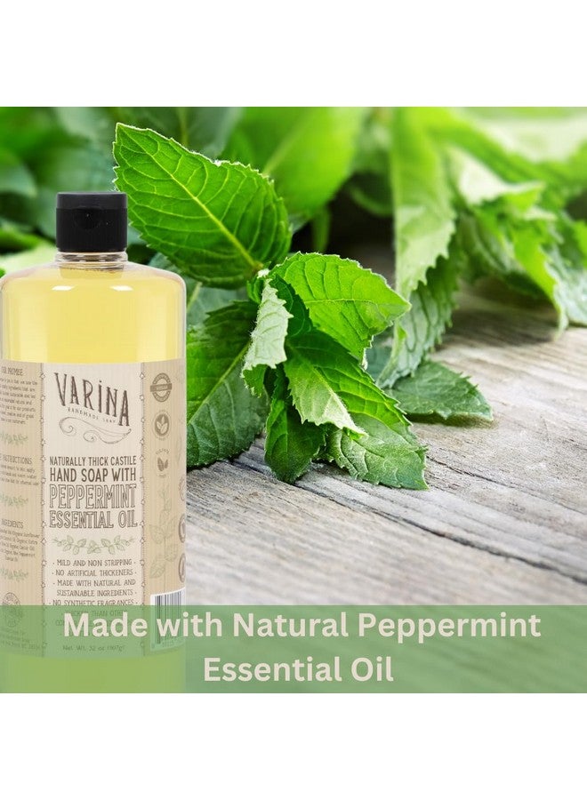 Varina Liquid Soap Liquid Organic Castile Soap Peppermint 32Oz - Image 2