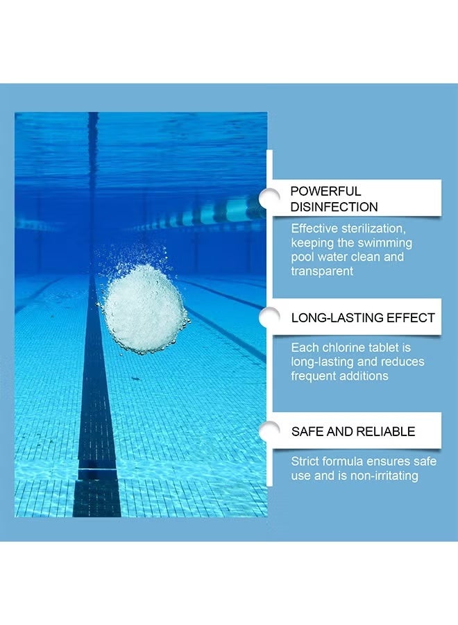 HOZONEX 80G Multifunction Chlorine Tablets,swimming pool effervescent tablet & applicator, For Swimming Pool Disinfection (1 Bottle Tablet) - Image 5