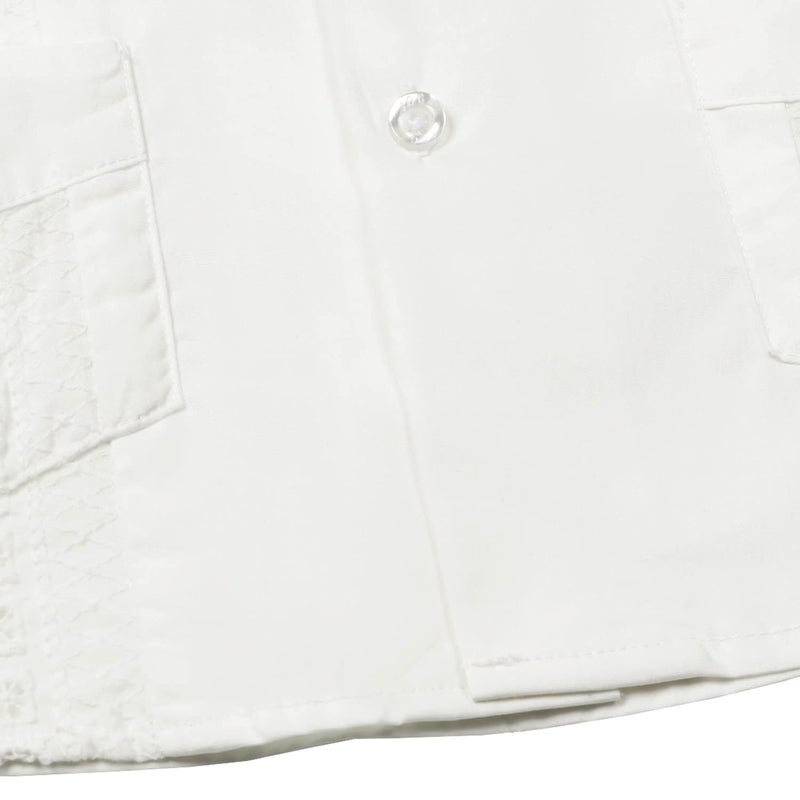 JOGAL Boys Guayabera Shirts Cuban Short Sleeve Casual Button Down Beach Shirt White 12 - Image 4