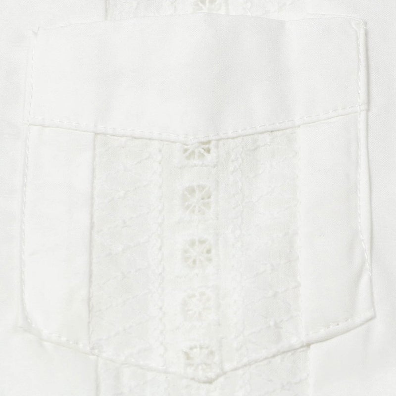 JOGAL Boys Guayabera Shirts Cuban Short Sleeve Casual Button Down Beach Shirt White 12 - Image 5