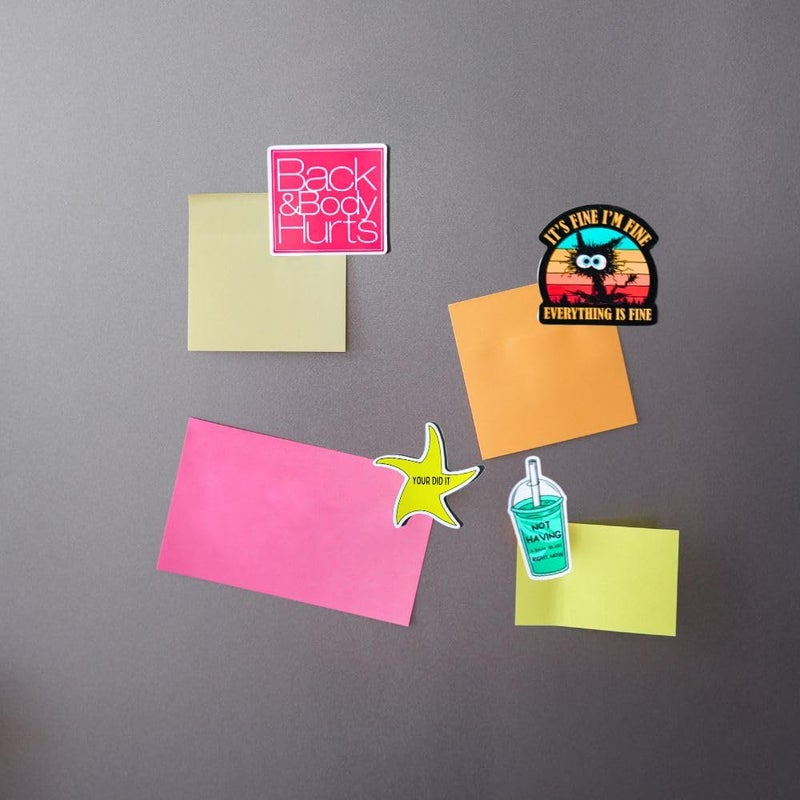 YJ PREMIUMS Funny Refrigerator 30PC Set Strong Magnets Cool Home Kitchen Styling Cute Accessories Fun Meme Office Decoration Small Fridge Locker Art Great Gift Idea Unique Aesthetic Magnetic Pieces - Image 5
