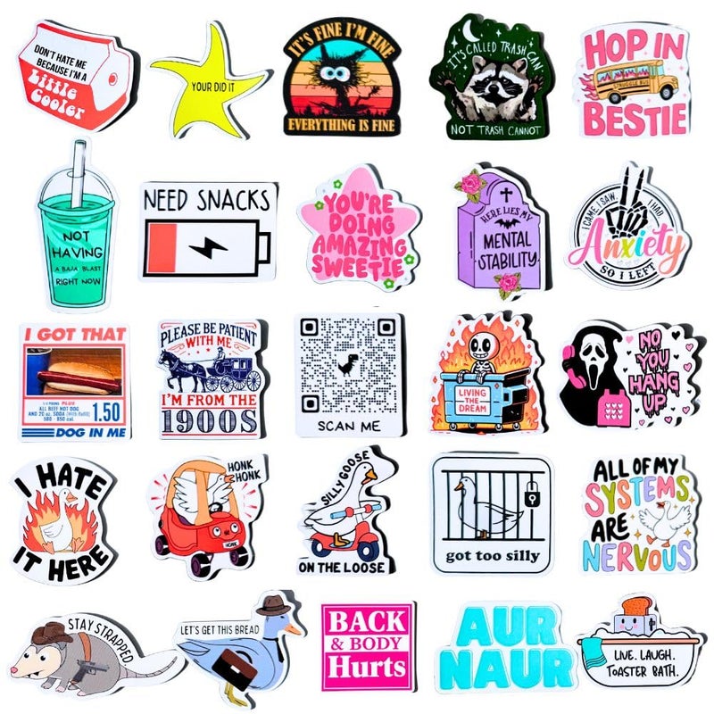 YJ PREMIUMS Funny Refrigerator 30PC Set Strong Magnets Cool Home Kitchen Styling Cute Accessories Fun Meme Office Decoration Small Fridge Locker Art Great Gift Idea Unique Aesthetic Magnetic Pieces - Image 1