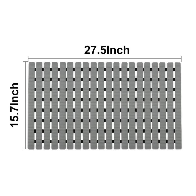 BEMISO BEMISO Shower Mat Non Slip Bathtub Mat with Suction Cups and Drain Holes 27.5 x15.7 Inch Bath Mat for Tub & Shower.Easy Dry,Easy to Cut,Eco-Friendly - Image 5