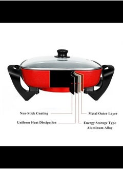 DESSINI DESSINI Electric Heating Pot Multifunction Non-Stick Grill Frying Hot Pan Cooker  - Image 2