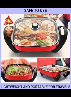DESSINI DESSINI Electric Heating Pot Multifunction Non-Stick Grill Frying Hot Pan Cooker  - Image 4