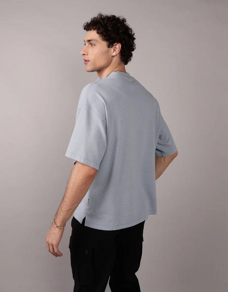 American Eagle  AE Oversized Textured T-Shirt for Men | Best Price UAE