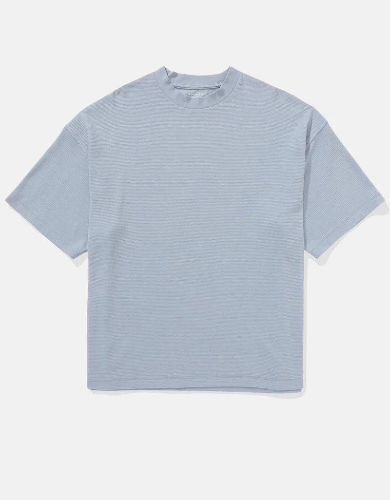 American Eagle  AE Oversized Textured T-Shirt for Men | Best Price UAE