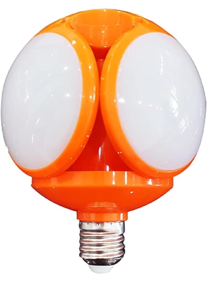 ECVV UFO Bulb Lamp 40W LED Shop Light, Led Ceiling Lights with 4 Adjustable Panels, UFO Football Lights Orange - Image 2