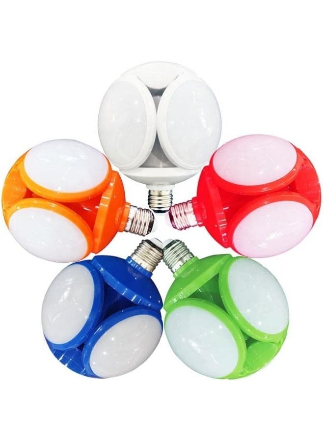 ECVV UFO Bulb Lamp 40W LED Shop Light, Led Ceiling Lights with 4 Adjustable Panels, UFO Football Lights Orange - Image 1