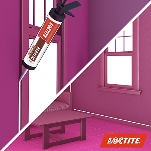 Loctite Acrylic sealant(White), Durable silicone sealant ideal for crack and joint filling in glass,wood,ceramic,stone,marble etc, dries in 30 mins, Effectively locks out air,dust and insects, 280ml - Image 2