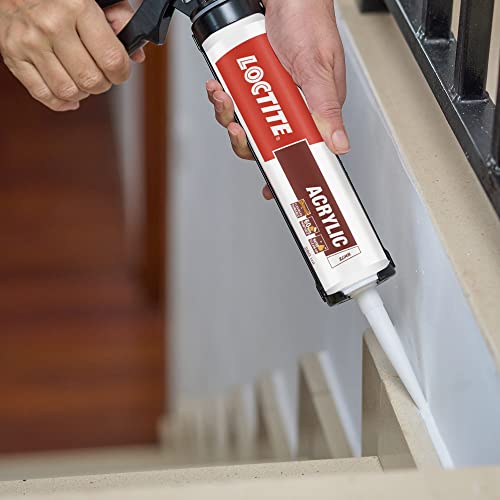Loctite Acrylic sealant(White), Durable silicone sealant ideal for crack and joint filling in glass,wood,ceramic,stone,marble etc, dries in 30 mins, Effectively locks out air,dust and insects, 280ml - Image 3