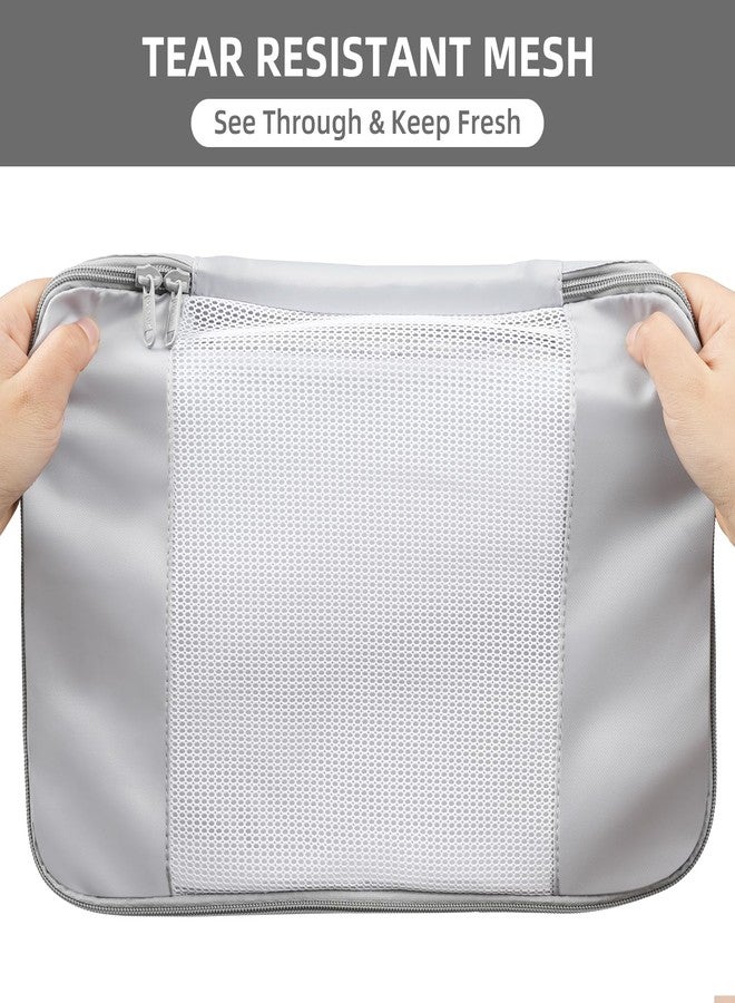 باجيل مكعبات تعبئة من باجيل، 6/8/10 مجموعات، بأحجام متنوعة، لتنظيم أغراض السفر، حقائب اليد، رمادي، 6 مجموعات، 6 مجموعات - شبكة متوسطة - Image 4