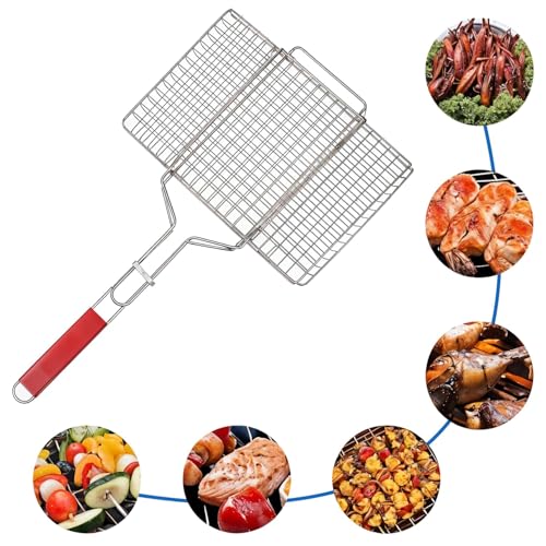 FRESHOME (46.5 x 24 x 2 cm) Stainless Steel Grill Basket Net Jali Roaster for Chapathi Toast, Barbeque Grill,Silver,Tandoori with Steel Jali - 5030 grill - Image 2