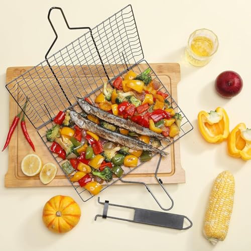 FRESHOME (46.5 x 24 x 2 cm) Stainless Steel Grill Basket Net Jali Roaster for Chapathi Toast, Barbeque Grill,Silver,Tandoori with Steel Jali - 5030 grill - Image 5