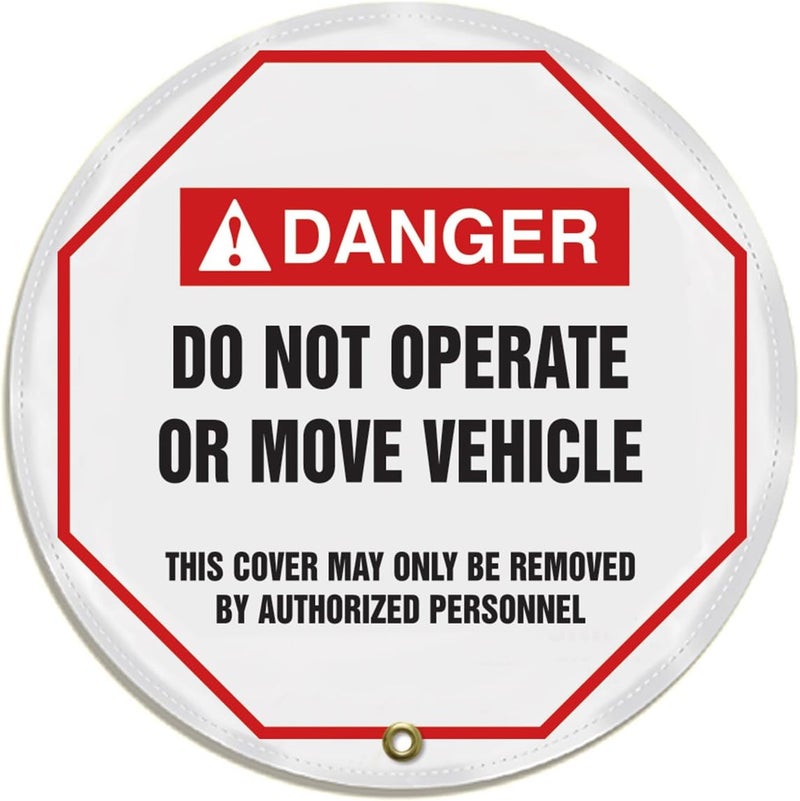 NMC Accuform Signs KDD736 STOPOUT Vinyl Steering Wheel Message Cover - Danger Warning - Image 1