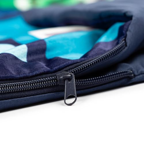 Jay Franco Minecraft Creeper 3 Piece Sleepover Set - Cozy & Warm Slumber Bag with Pillow & Eye Mask (Official Minecraft Product) - Image 5