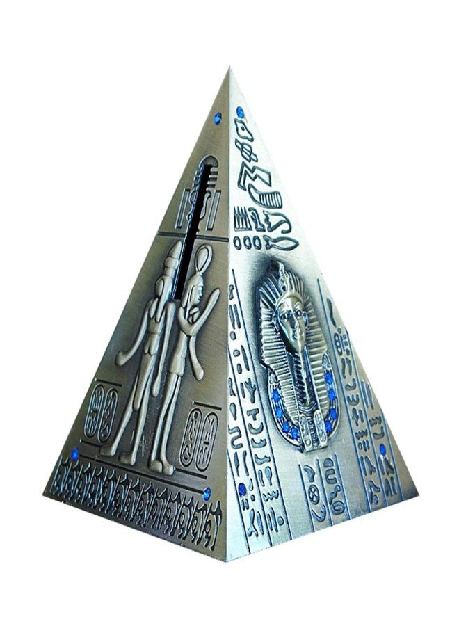 Garneck Piggy Bank Metal Egyptian Pyramid Coin Bank Desktop Decoration Ornament Kids Birthday Random Color - Image 1