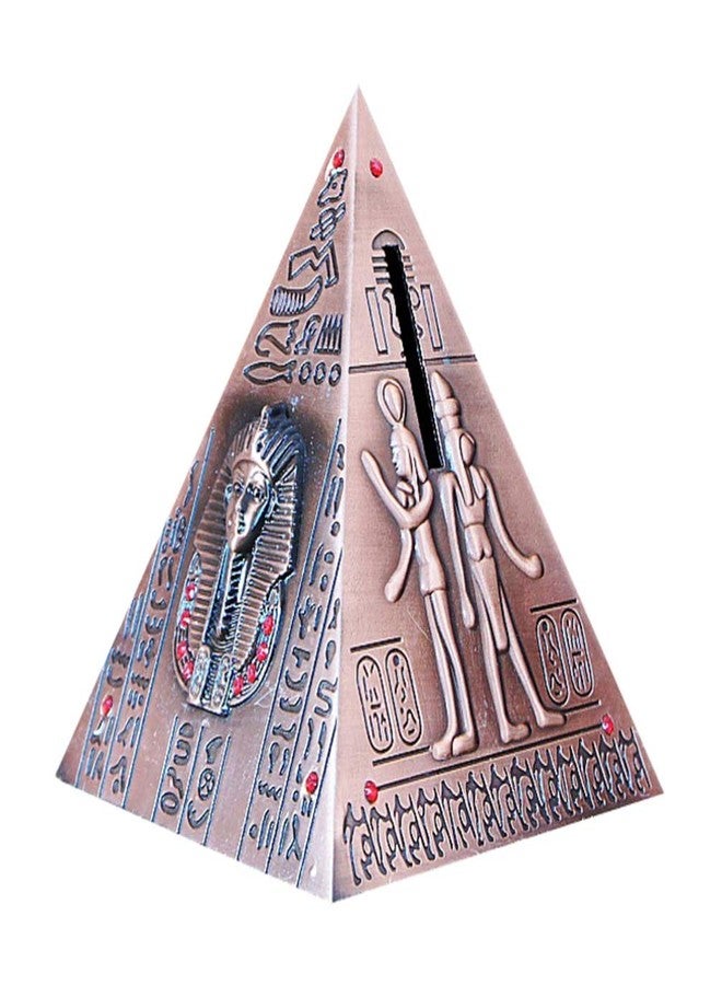 Garneck Piggy Bank Metal Egyptian Pyramid Coin Bank Desktop Decoration Ornament Kids Birthday Random Color - Image 5