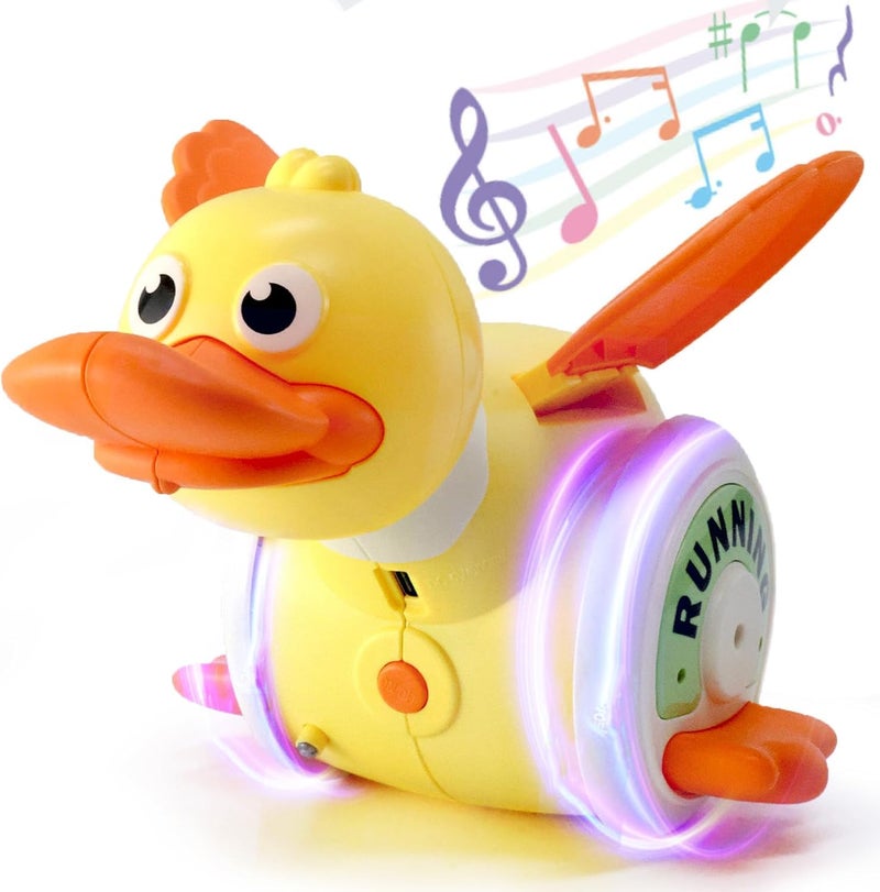 ON STORE Dancing Duck for Toddlers – Musical Light-Up Duck with Singing, Spinning & Waddling Actions – Educational Toy for Babies & Kids Ages 1-5 – Interactive Early Learning Toy with Music & Lights (MULTI) - Image 1