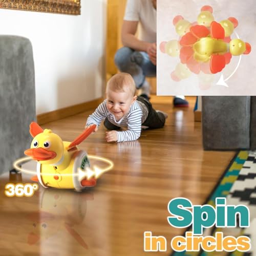 ON STORE Dancing Duck for Toddlers – Musical Light-Up Duck with Singing, Spinning & Waddling Actions – Educational Toy for Babies & Kids Ages 1-5 – Interactive Early Learning Toy with Music & Lights (MULTI) - Image 2