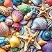 Blueforest 500 Piece Jigsaw Puzzle for Adults Ocean Seashells Starfish Theme Challenging Adult Puzzles with Vibrant Colors Premium Cardboard Jigsaw Puzzles for Stress Relief Home Decor - Image 2