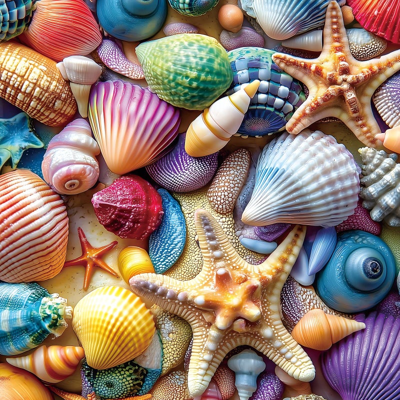 Blueforest 500 Piece Jigsaw Puzzle for Adults Ocean Seashells Starfish Theme Challenging Adult Puzzles with Vibrant Colors Premium Cardboard Jigsaw Puzzles for Stress Relief Home Decor - Image 3