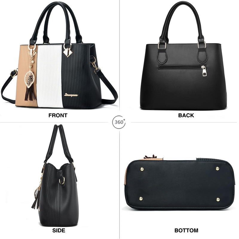 SiMYEER Purses and Handbags for Women Leather Tote Shoulder Bag Medium Satchel Purse Top Handle Bags for Ladies - Image 4