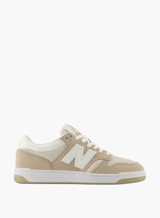 نيو بالانس Men's Logo Detail Sneakers with Lace-Up Closure - 480