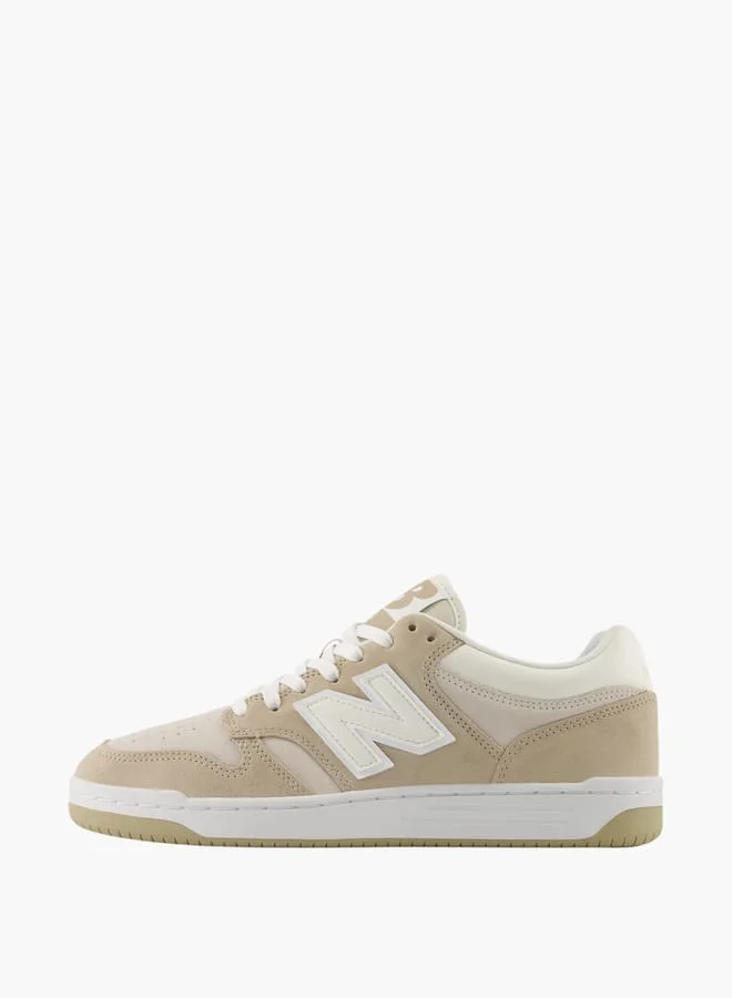 New Balance Men's Logo Detail Sneakers with Lace-Up Closure - 480