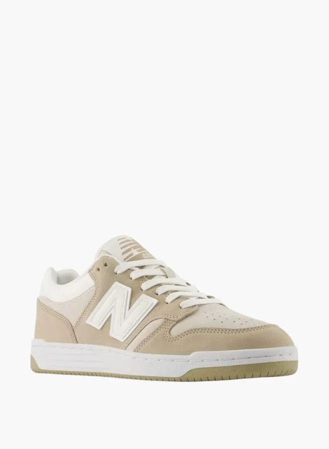 نيو بالانس Men's Logo Detail Sneakers with Lace-Up Closure - 480