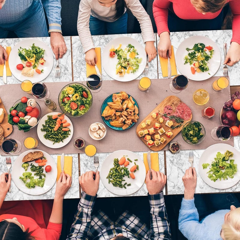 Sinmoe 100 Pack 11 x 17 Inches Paper Placemats Disposable Marble Placemats for Wedding Dining Table Mats for Kitchen Dinner Party - Image 5