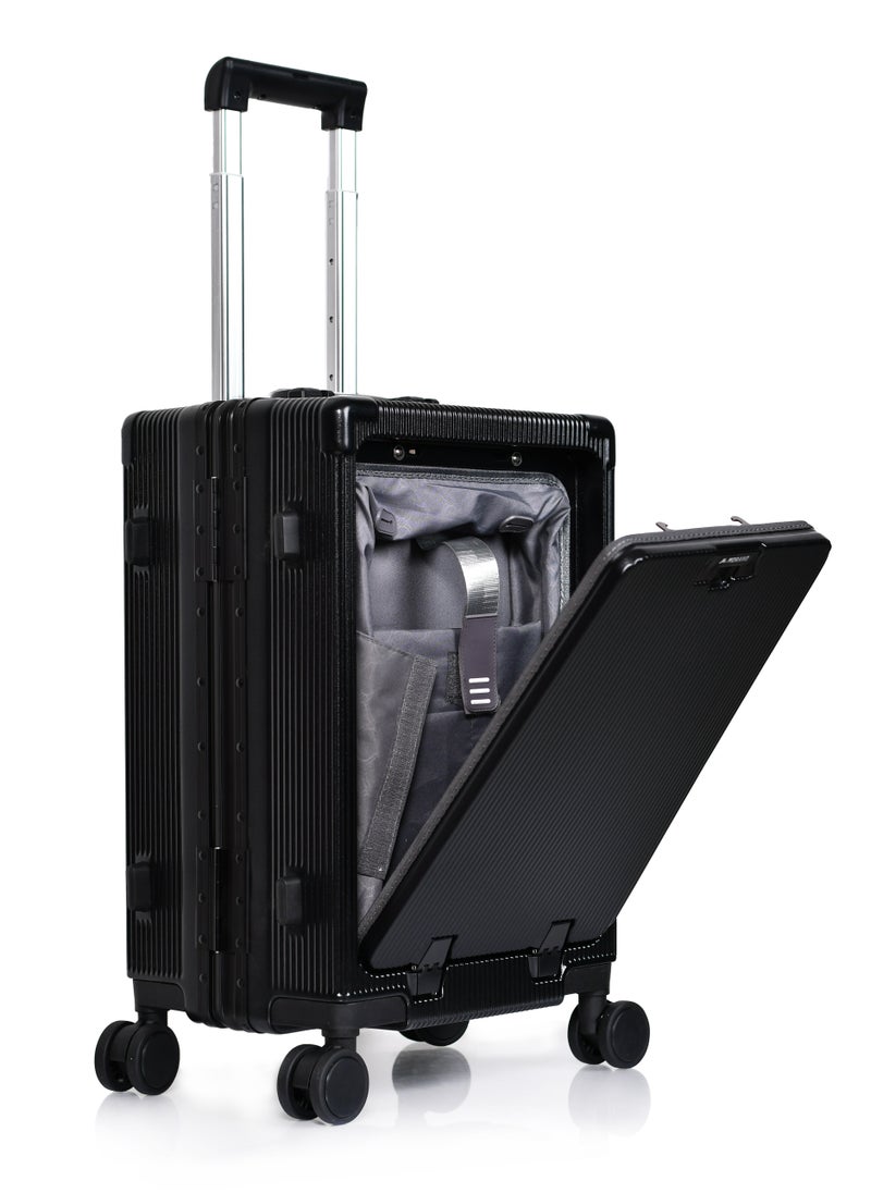 MORANO - Morano Lightweight Carry-on Luggage with TSA Lock (Black) - Image 1