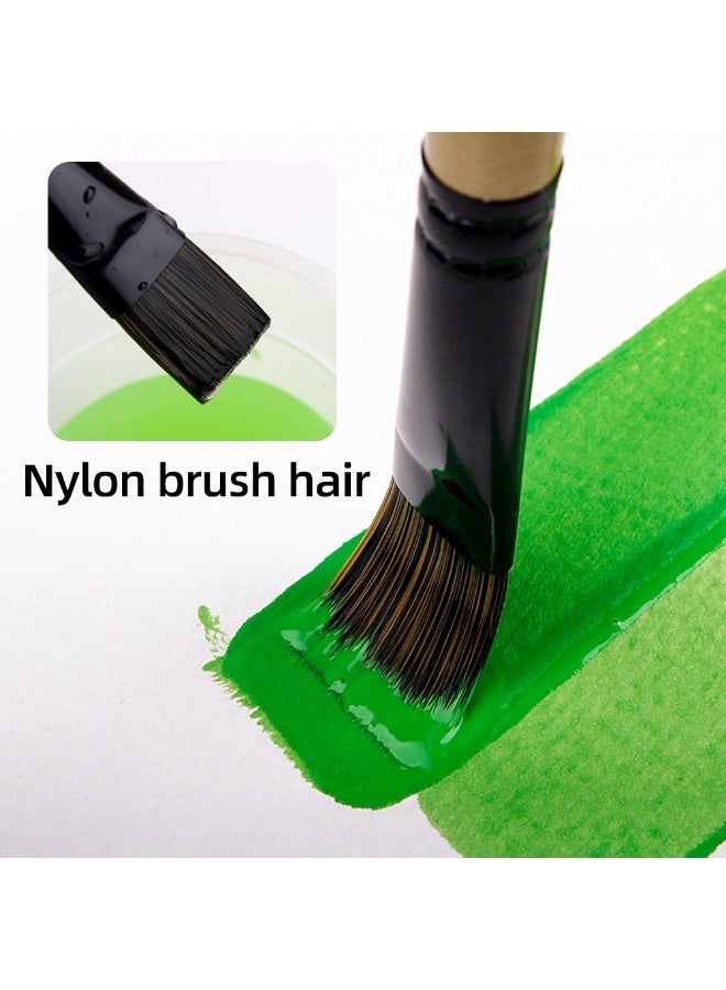 Xinbowen 10 Pcs Paint Brush Set, Selected Nylon Bristles Art Brushes, Round Pointed Tip Mixed Head Painting Brushes for Acrylic Oil Watercolor, School Art Class, DIY Crafts, Artists Beginners and Students - Image 5