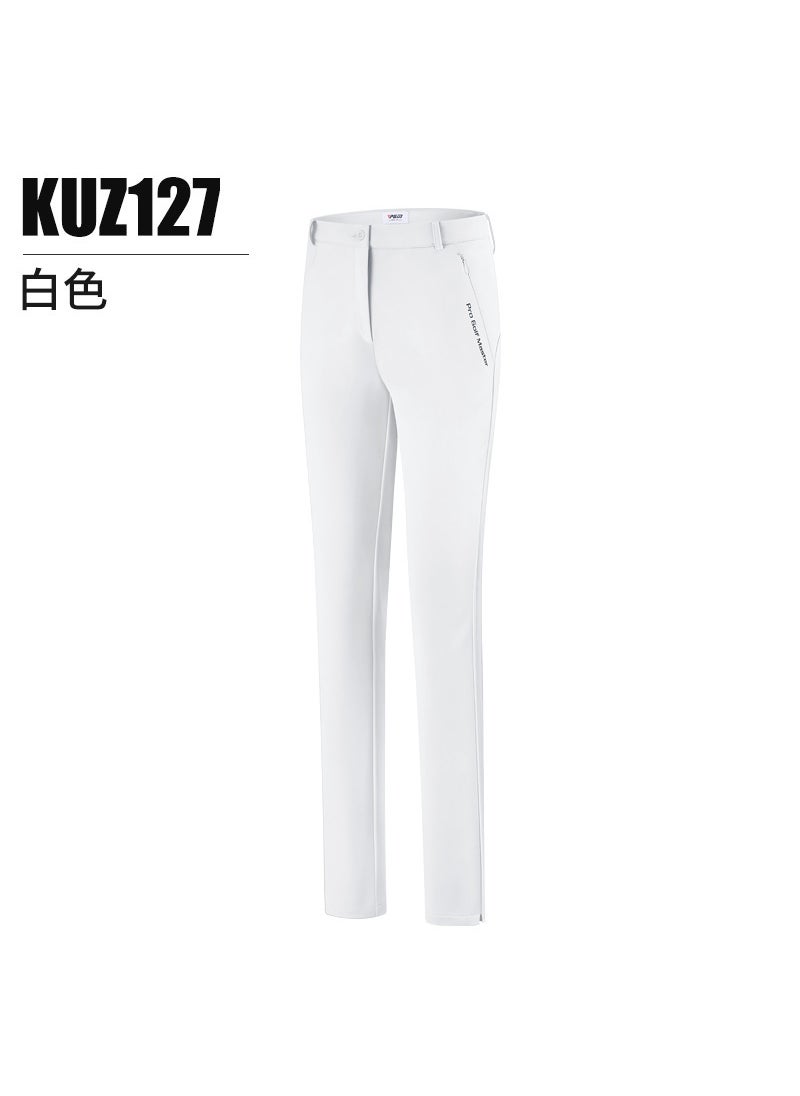 Generic - PGM Womens Golf Pants Summer Slim Fit Waterproof Breathable KUZ127-White - Image 1