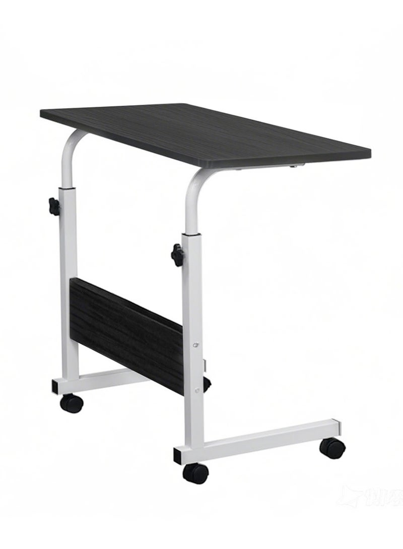 Yolu Adjustable Home Office Desk,Portable Bedside Laptop Table, Height-Adjustable Study Computer Desk for Small Spaces, Movable Sofa Side Table on Wheels - Image 1