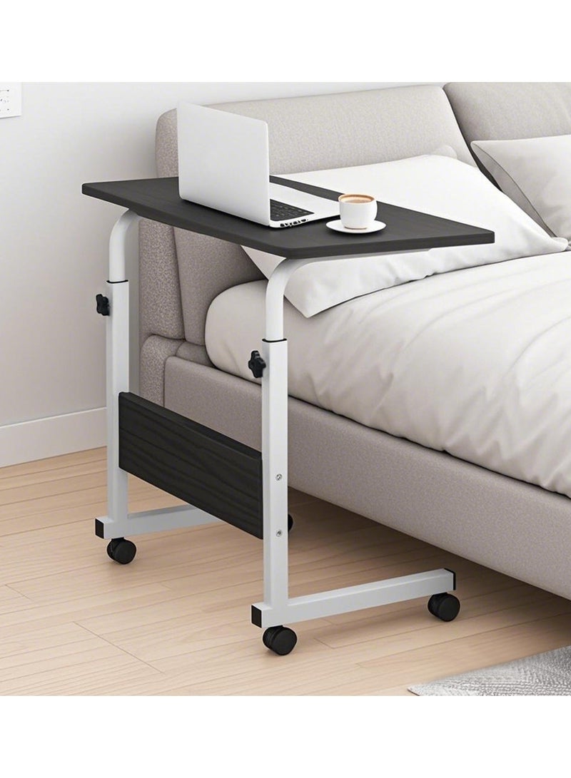 Yolu Adjustable Home Office Desk,Portable Bedside Laptop Table, Height-Adjustable Study Computer Desk for Small Spaces, Movable Sofa Side Table on Wheels - Image 4