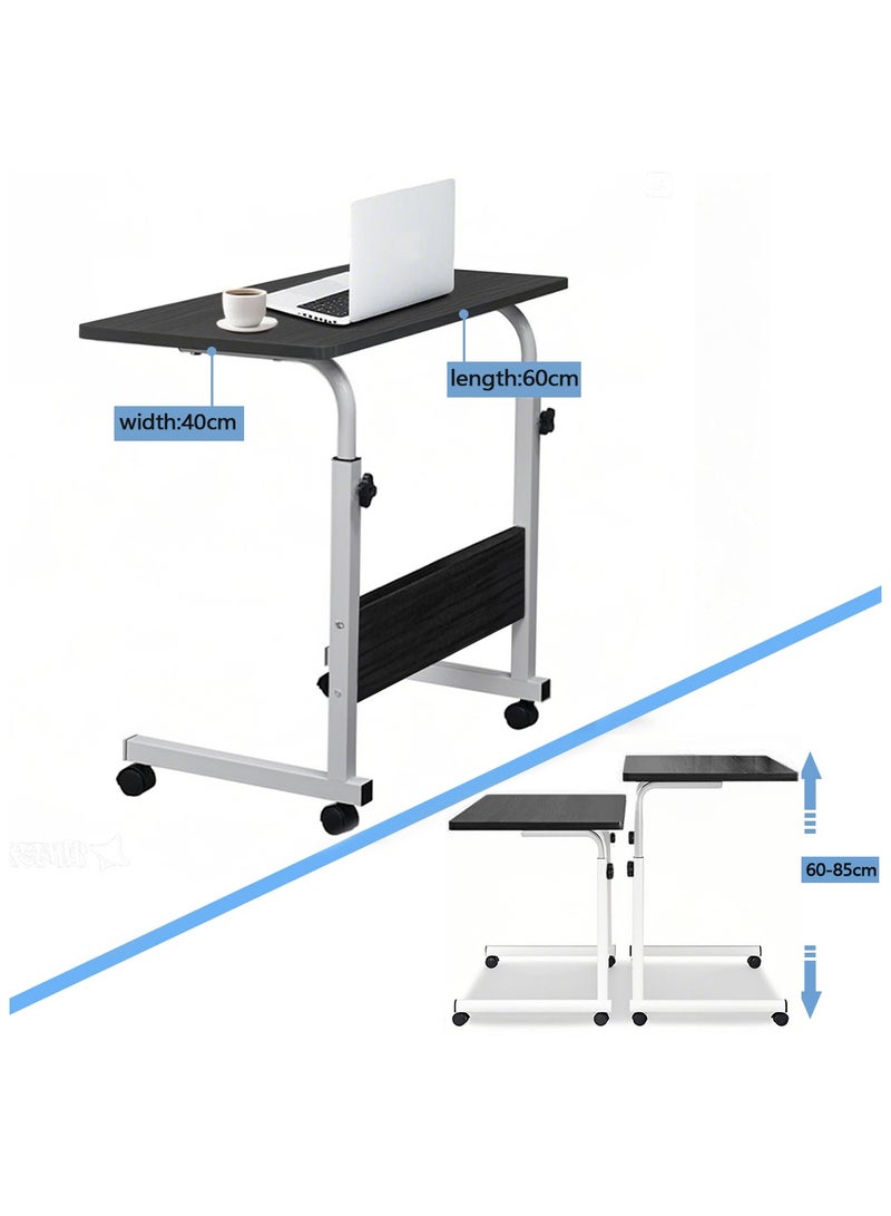 Yolu Adjustable Home Office Desk,Portable Bedside Laptop Table, Height-Adjustable Study Computer Desk for Small Spaces, Movable Sofa Side Table on Wheels - Image 2