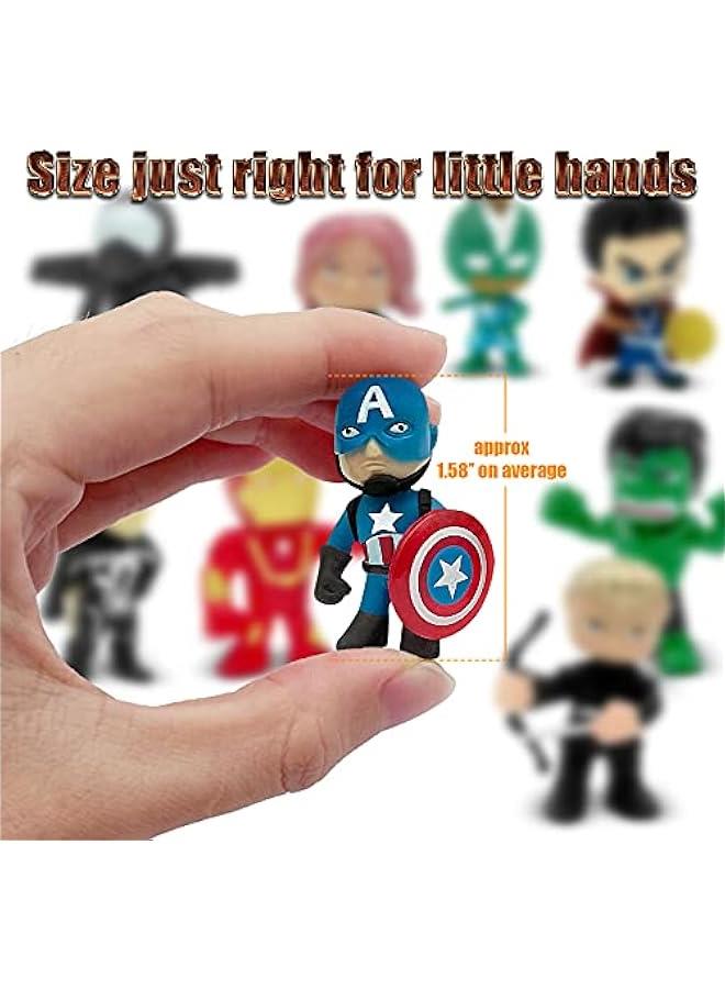 Mini Superhero Toys, 26 pcs Superhero Minifigures Small Action Figures Superhero Party Birthday Decorations for Kids’  Stocking,  Eggs Cake Toppers Collectibles  - Image 2