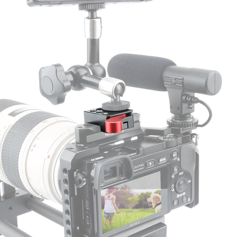 NICEYRIG مشبك NATO من NICEYRIG مع سكة أمان سريعة التحرير 7 سم لمراقبة ضوء الفيديو والميكروفون - Image 3