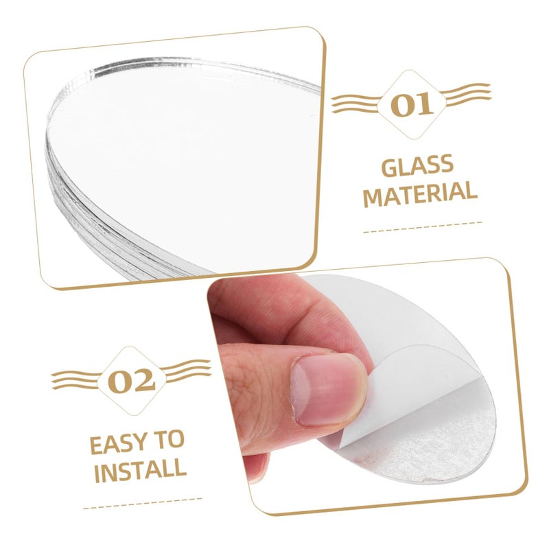 5pcs Self Adhesive Plastic Mirror Phone Case Stickers For Crafts Easy Application Scratch Resistant Personalization - Image 4