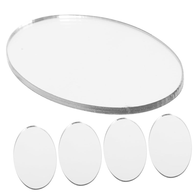 5pcs Self Adhesive Plastic Mirror Phone Case Stickers For Crafts Easy Application Scratch Resistant Personalization - Image 2