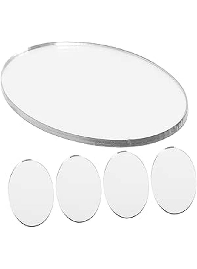 5pcs Self Adhesive Plastic Mirror Phone Case Stickers For Crafts Easy Application Scratch Resistant Personalization - Image 1