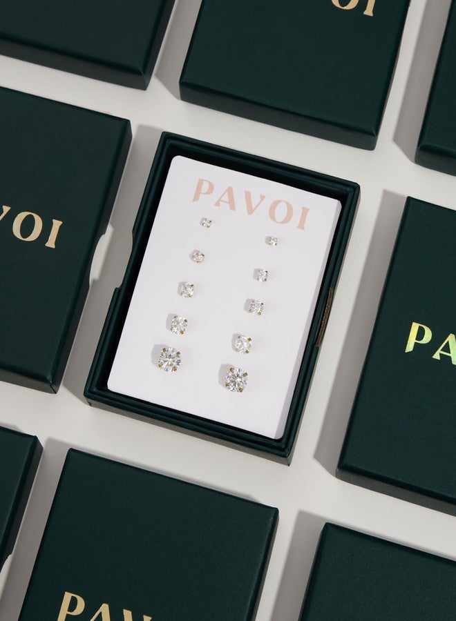 PAVOI قلادة باندل سوليتير دائرية مزينة بكرة رقيقة مطلية بالذهب الأصفر عيار 14 قيراط للنساء | قلادة بيانية من الزركونيا المكعبة - Image 4