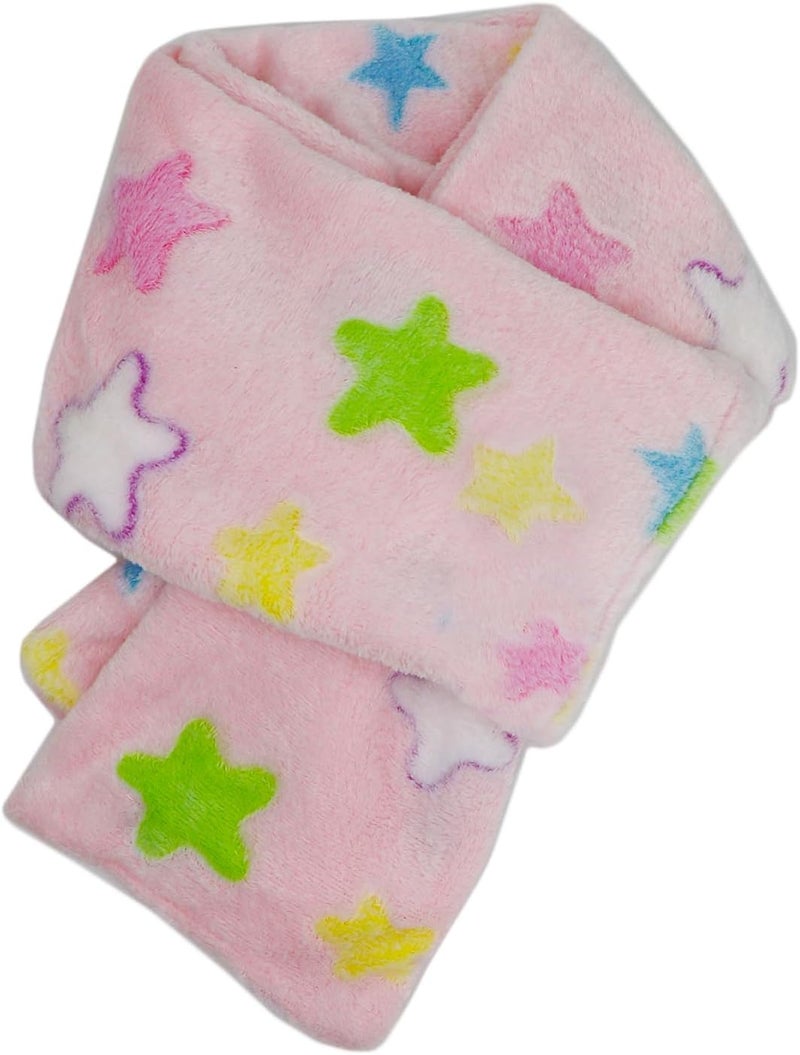 Newfancy Kids Winter Rainbow Scarf Gradient Cross Tie Collar Fluffy Fur Plush Shawl Wrap Neck Warmer for Toddler Girls Boys - Image 2