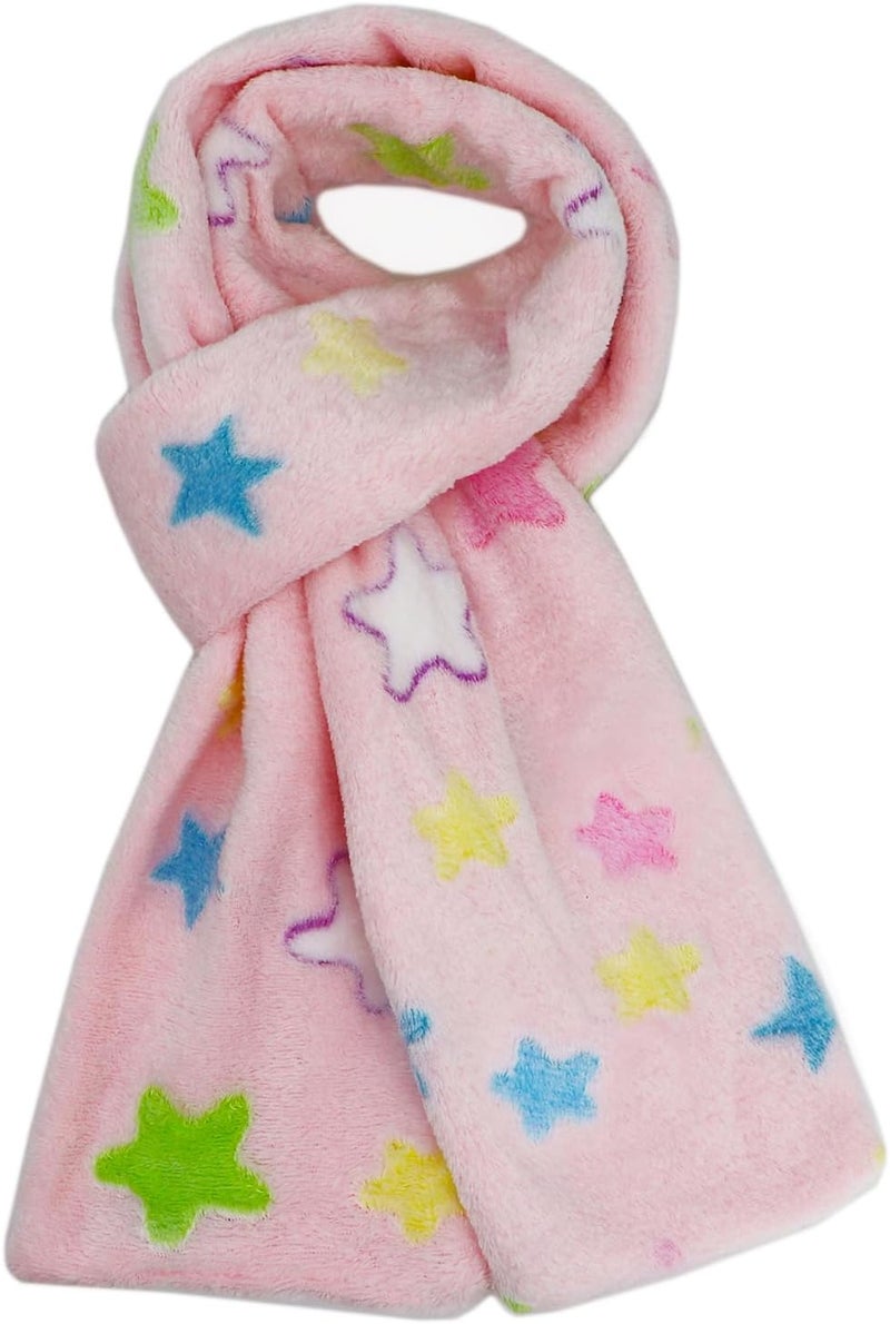 Newfancy Kids Winter Rainbow Scarf Gradient Cross Tie Collar Fluffy Fur Plush Shawl Wrap Neck Warmer for Toddler Girls Boys - Image 3